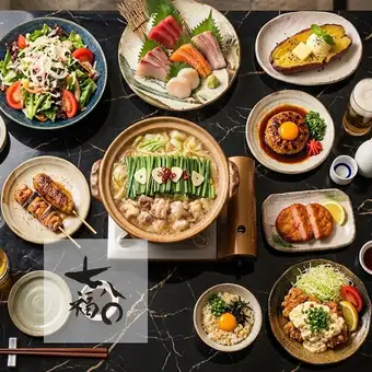 【七福秋コース】2H飲放付！七福はちまる自慢の『もつ鍋』♪定番の焼き鳥等9品コース
