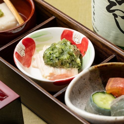 Assortment of three seasonal side dishes