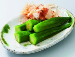 Whole pickled okra