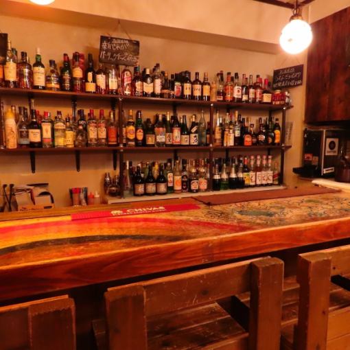 【カウンター限定】お客様とお話して即興創作6品＋3時間300種飲み放題一律3500円コース