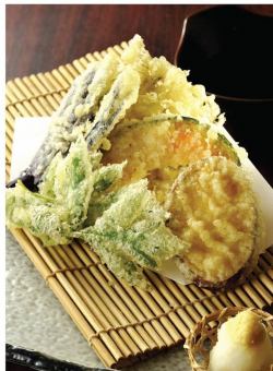 Vegetable tempura platter