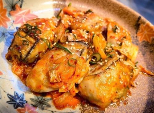 Hiroshima oyster-grilled kimchi