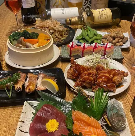 生ビール等２時間飲み放題付き名物手羽唐と鮮魚のお手軽宴会・旬彩満喫コース