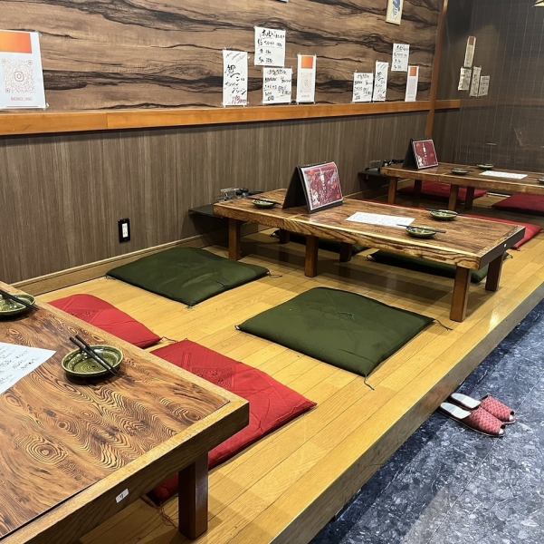 少人数でもお座敷はご利用可能!美味しい料理と日本酒で楽しいひとときをお過ごしください!