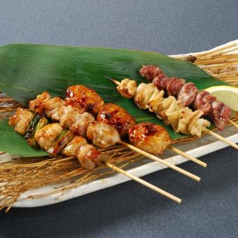 鳥串五本盛り合わせ