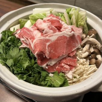 【吉々ラムチゲ鍋コース】ラムチゲ鍋やお造り等全6品！生ビール含む飲み放題付き5500円（税込）