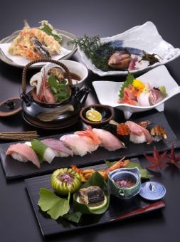【有点奢侈◎享受北陆海鲜】寿司餐厅套餐7道菜6,600日元
