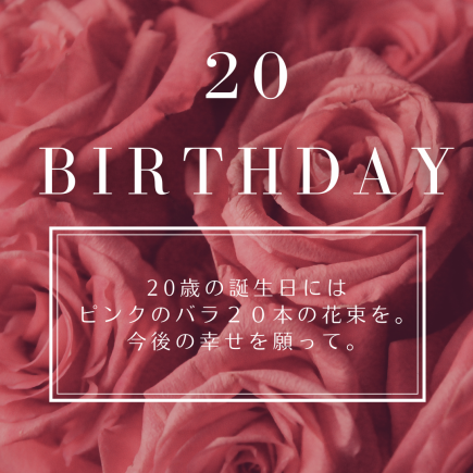 [20th Birthday] 20th Anniversary Plan for two people \35,300