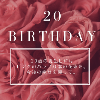 [20th Birthday] 20th Anniversary Plan for two people: 35,300 yen