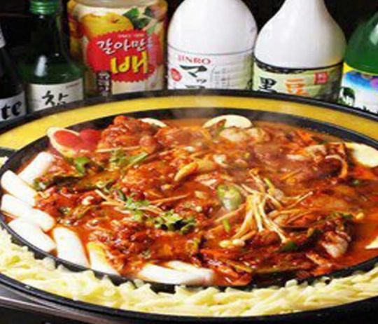 Authentic Korean cheese dakgalbi!