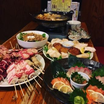 [For all kinds of parties!] 6 kinds of skewers platter {6 dishes total} 4,000 yen (tax included) course [120 minutes all-you-can-drink included]