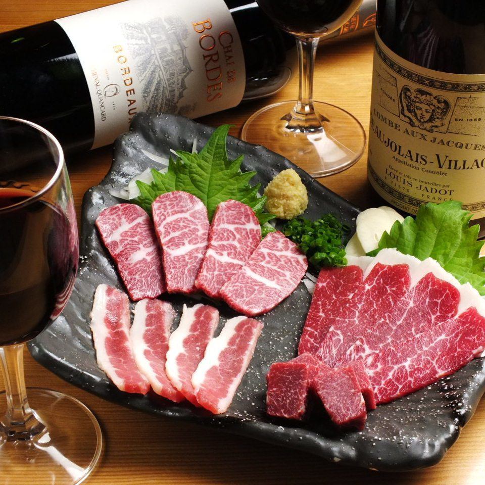 Great for horse sashimi and offal snacks.Premol OK 90 minutes [All-you-can-drink] 1000 yen!