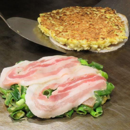 Soft okonomiyaki that uses a lot of yam ♪