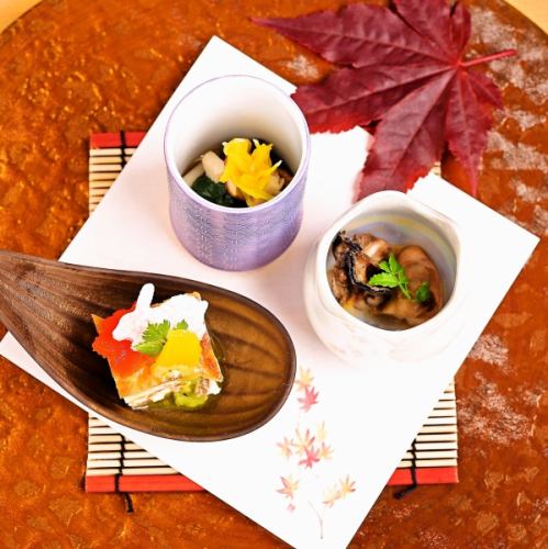 【季節の逸品】四季折々の旬菜や産地直送の魚介が味わえる贅沢なコース料理