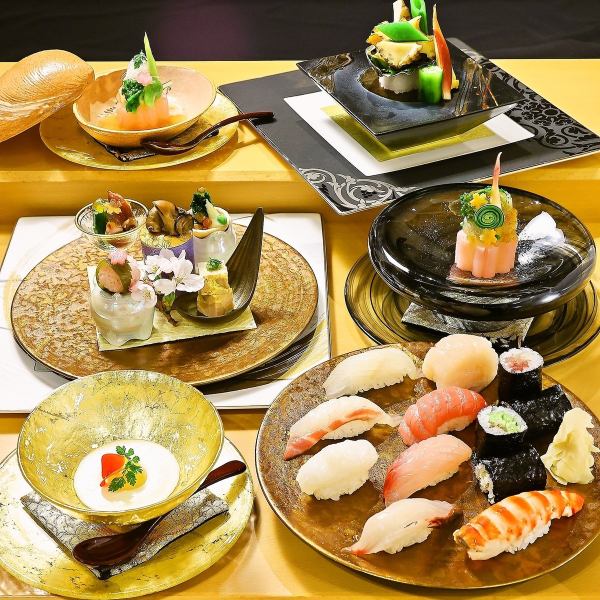 [Evening chef's choice course] Seasonal sushi and tempura