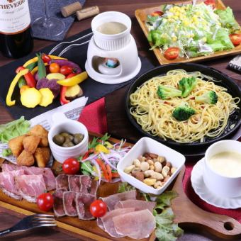 Roast beef, ajillo, etc... Girls' party course with all-you-can-drink 12 dishes 3480 yen