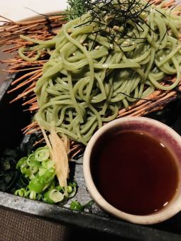 Today's chilled soba (tea soba)