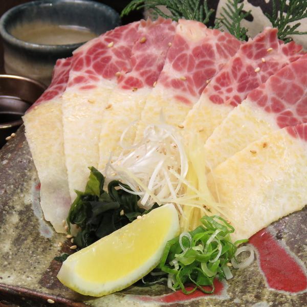 从生鱼片菜单〜鲸鱼培根☆1500日元（不含税）