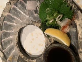 Today's thin sashimi (ponzu)