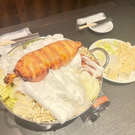 2時間飲み放題付◆【スキヤキ風まんが肉鍋】5500円(税込)※生ビール・角ハイ付き