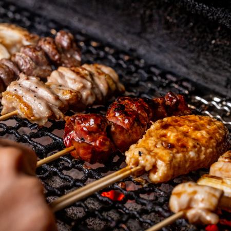 とりあえずコレ! お任せ5本串でお席の予約♪