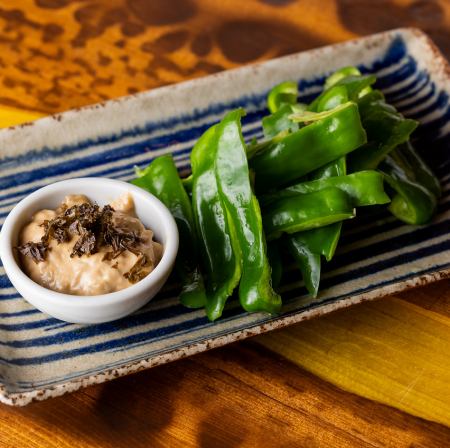 冷やしピーマン 岩海苔マヨ