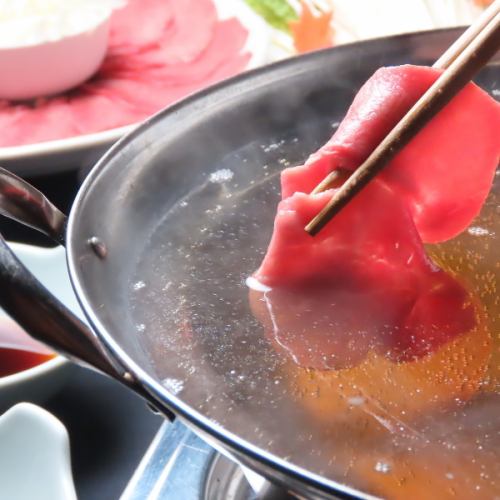 Beef tongue shabu-shabu included. From 3,300 yen