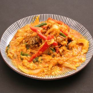 Stir-fried crab curry