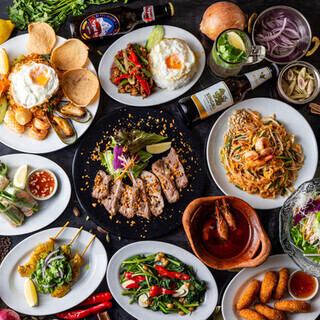 【香宴コース◎食べ放題＆2.5時間飲み放題付き】香味炒め、揚げ春巻きなど全11品⇒7000円(税込)