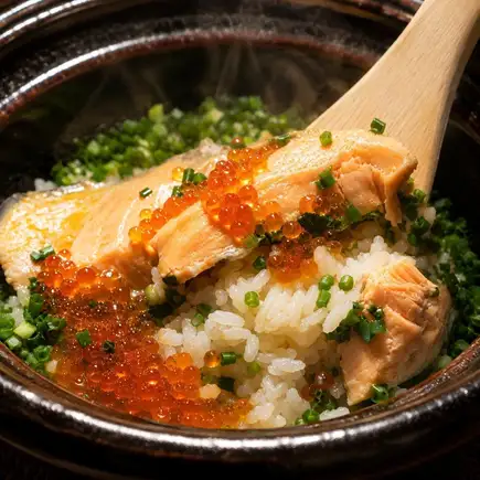 一番人気の2時間飲み放題付き〈灯彩〉5000円│土鍋御飯やお刺身など全8種