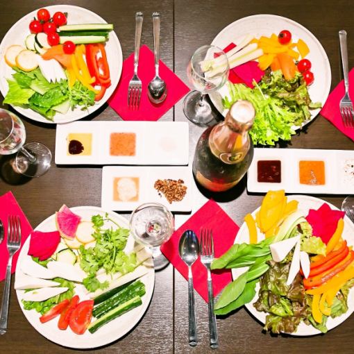 Girls' Association 【All-you-can-drink 2 hours with vegetable buffet】 Course for girls with roast beef and vegetables (7 items in total) 3500 yen