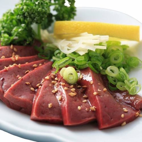 The legendary Wagyu beef liver sashimi