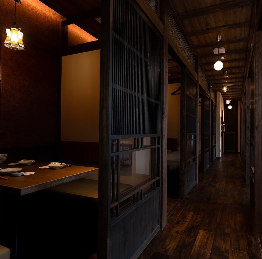 All seats on the second floor are private rooms.Offering local ingredients for local consumption in a calm atmosphere