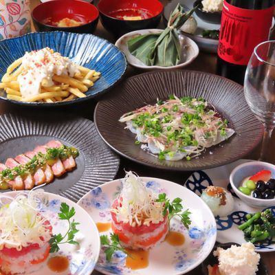 [Women only, includes fruit liquor] Date no Kura Sendai Main Branch "Spring Girls' Night Out Course" A 9-course meal