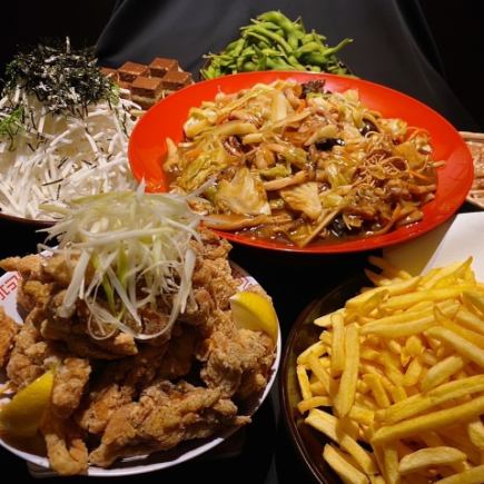 [Available on the day!!] Large portion course: 6 dishes, 120 minutes, all-you-can-drink, 3,300 yen (tax included)