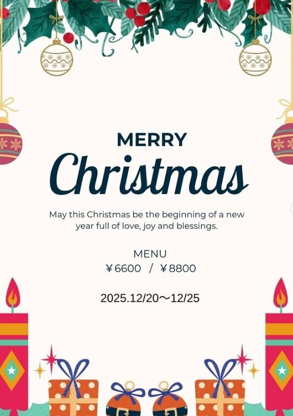 クリスマス限定★フォワグラや国産牛が味わえるSpecialディナー