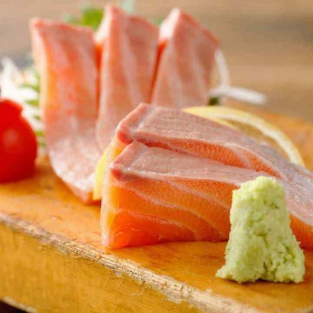 Toro salmon sashimi