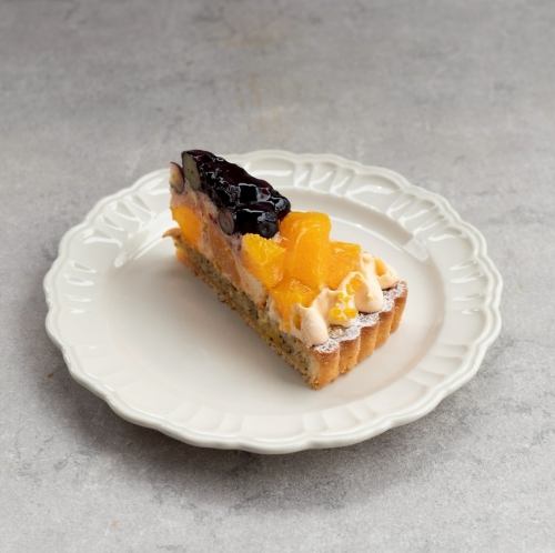 ブルーベリーとオレンジのタルト