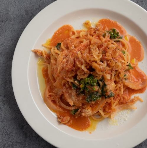 Homemade tuna and seasonal vegetables with Sicilian-style tomato