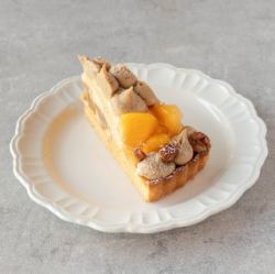 Japanese chestnut and persimmon tart