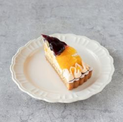 ブルーベリーとオレンジのタルト