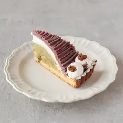 Purple sweet potato and apple tart