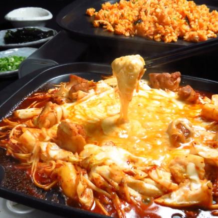 【タッカルビコース】◆生ビールOK◆新鮮馬刺し&炭火焼きなど[全9品]90分飲み放題付6000円コース