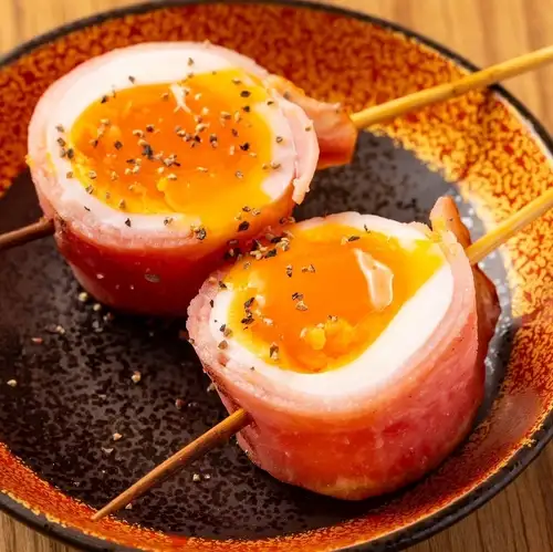 반숙 계란 베이컨 감기