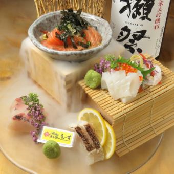 Fresh fish sashimi platter