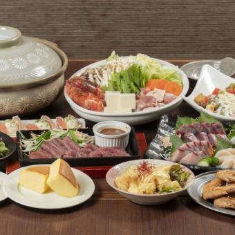 [Hot pot and sashimi included] Large plate course + 2-hour all-you-can-drink course 5,000 yen