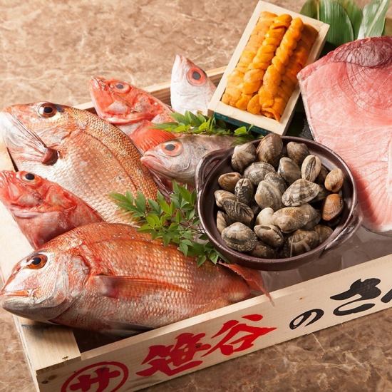 Assorted sashimi with fresh seasonal fish that the chef has connoisseurs ♪