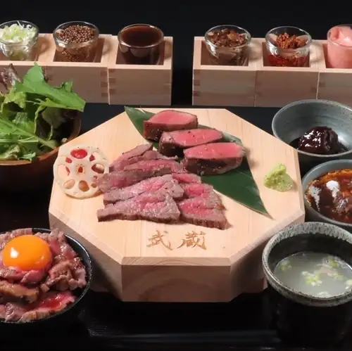 極上和牛と厚切り牛タン定食