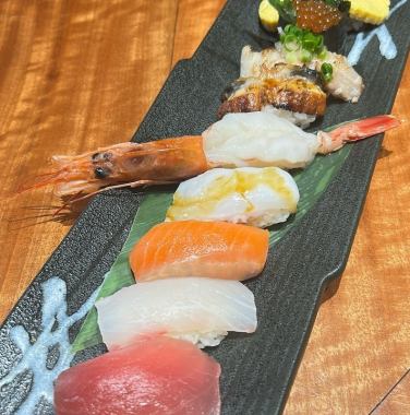 【腕を磨いた料理人が握る】 絶品お寿司は単品からでもご提供◎
