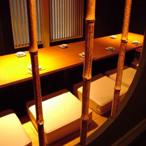 Semi-private rooms with sunken kotatsu tables available◎